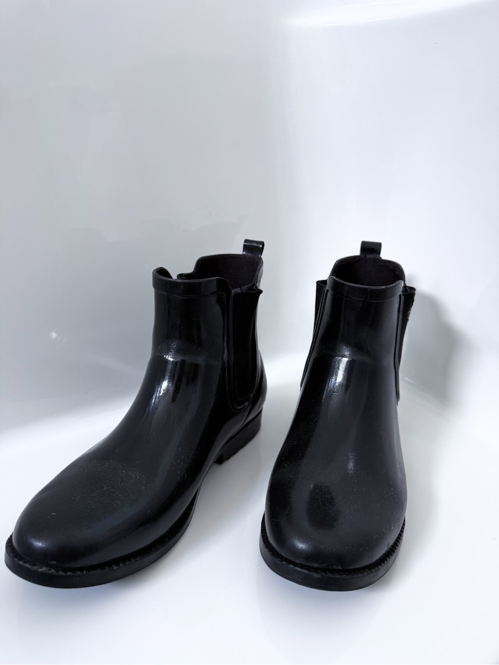 Michael Kors Black Rubber Chelsea Rain Boots Size 7